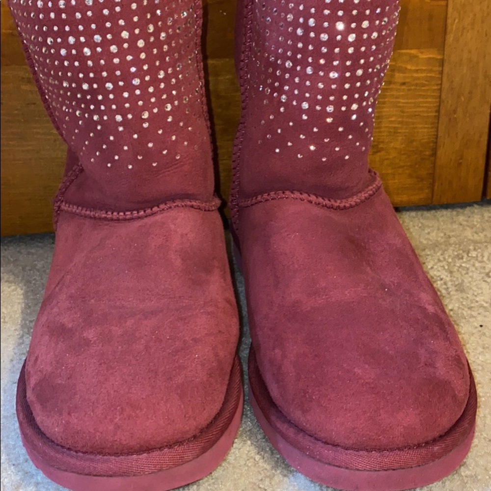 UGG Boots - Maroon with Rhinestones